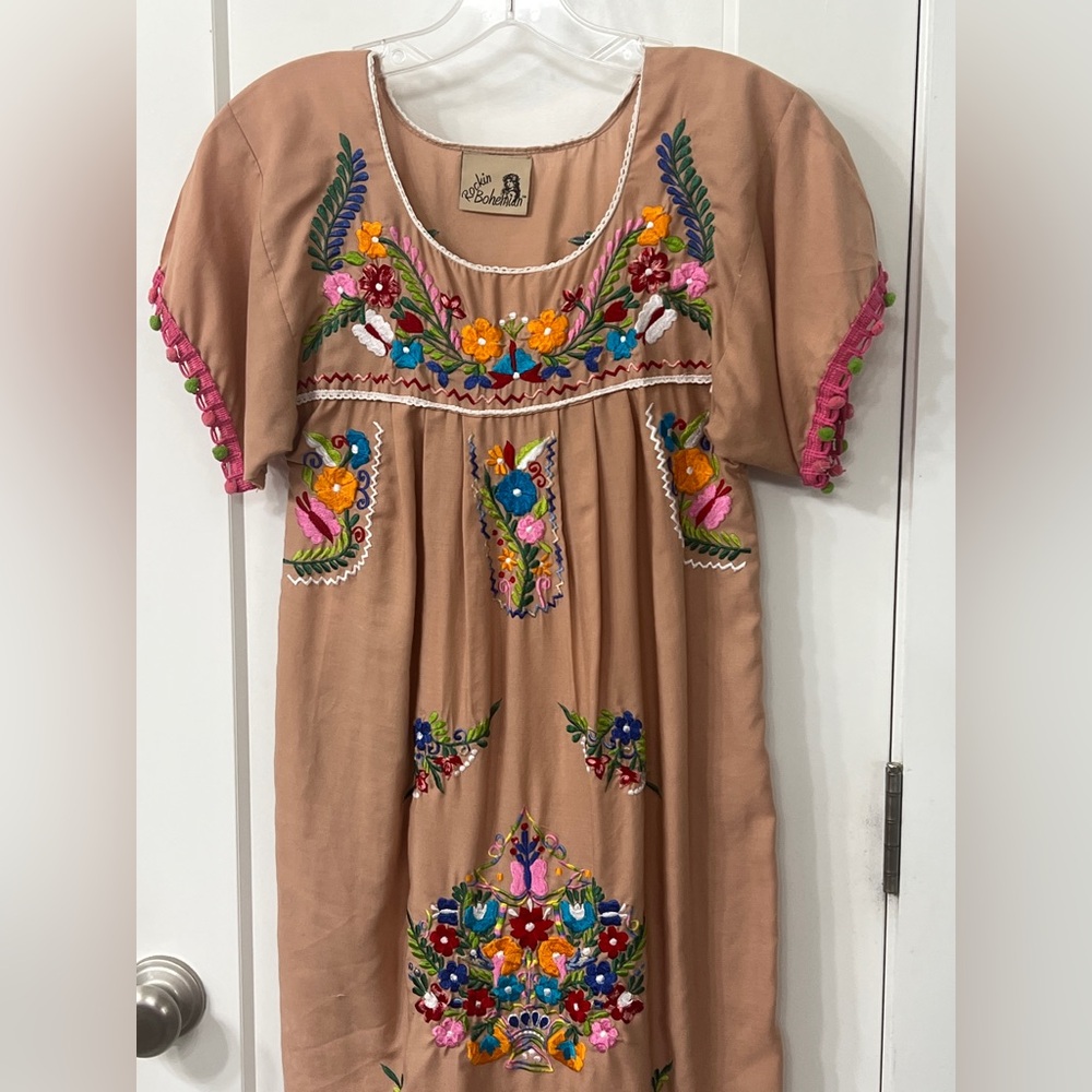 Embroidered Boho Dress